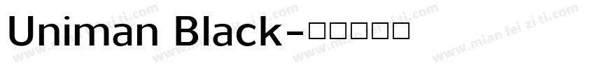 Uniman Black字体转换